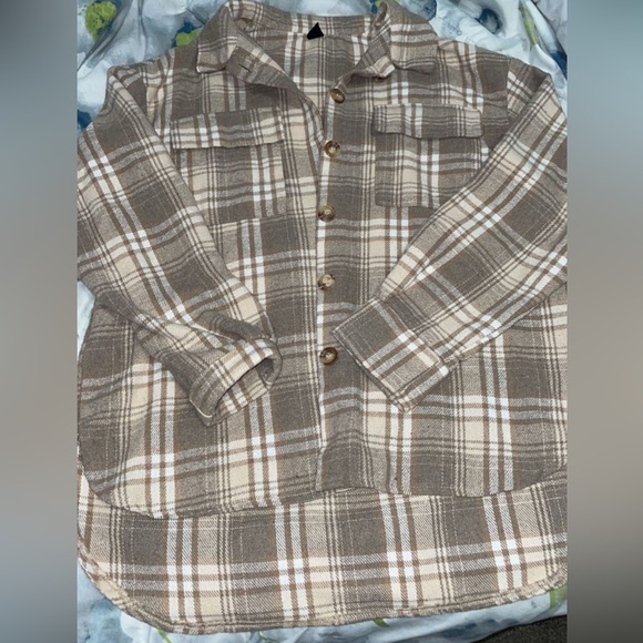 plaid button up - Picture 2 of 2